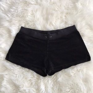 SOLD - JUICY COUTURE Black Terry Shorts Size M